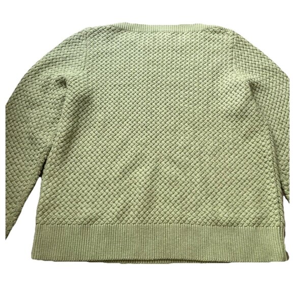 Vintage LL Bean Women’s Size M Knitted Mint Green Sweatshirt Crew Neck Sweater - Picture 9 of 14
